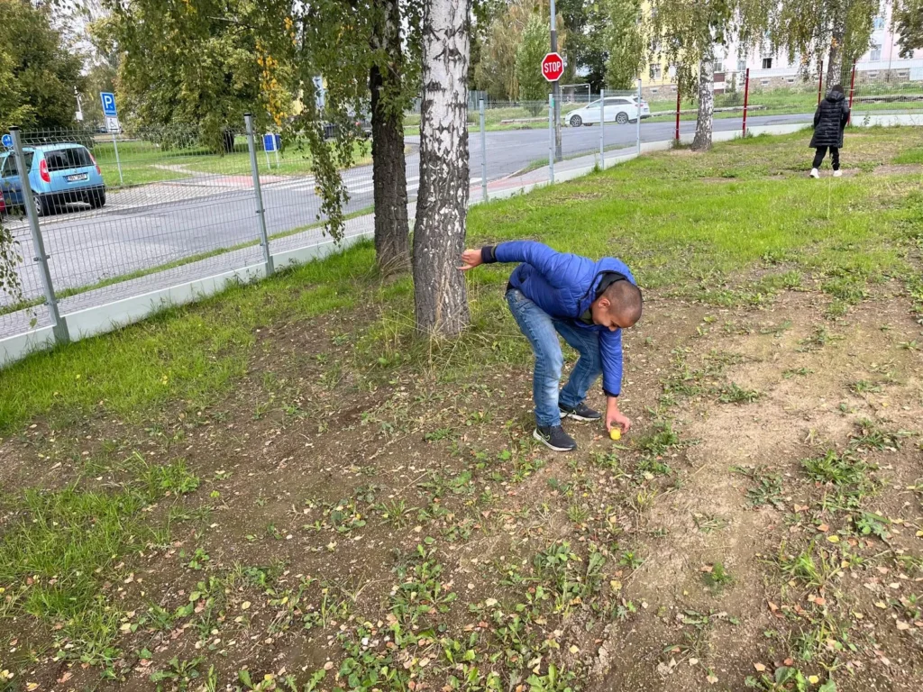 Sedmáci proměnili školní pozemek